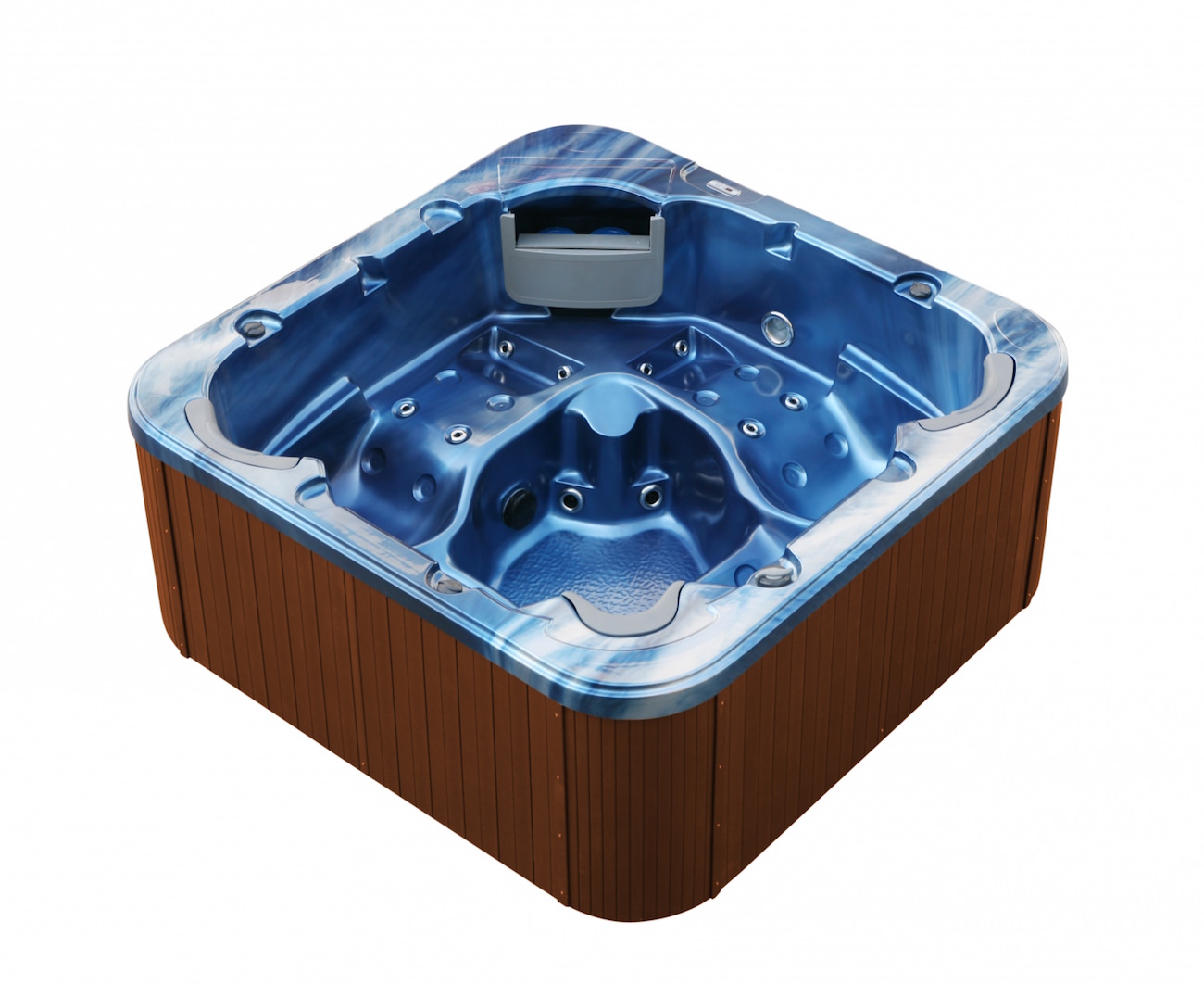 id-02-ocean-blue_bearbeitet Outdoor Whirlpool Torina in ozeanblau / teak 215 x 215 cm