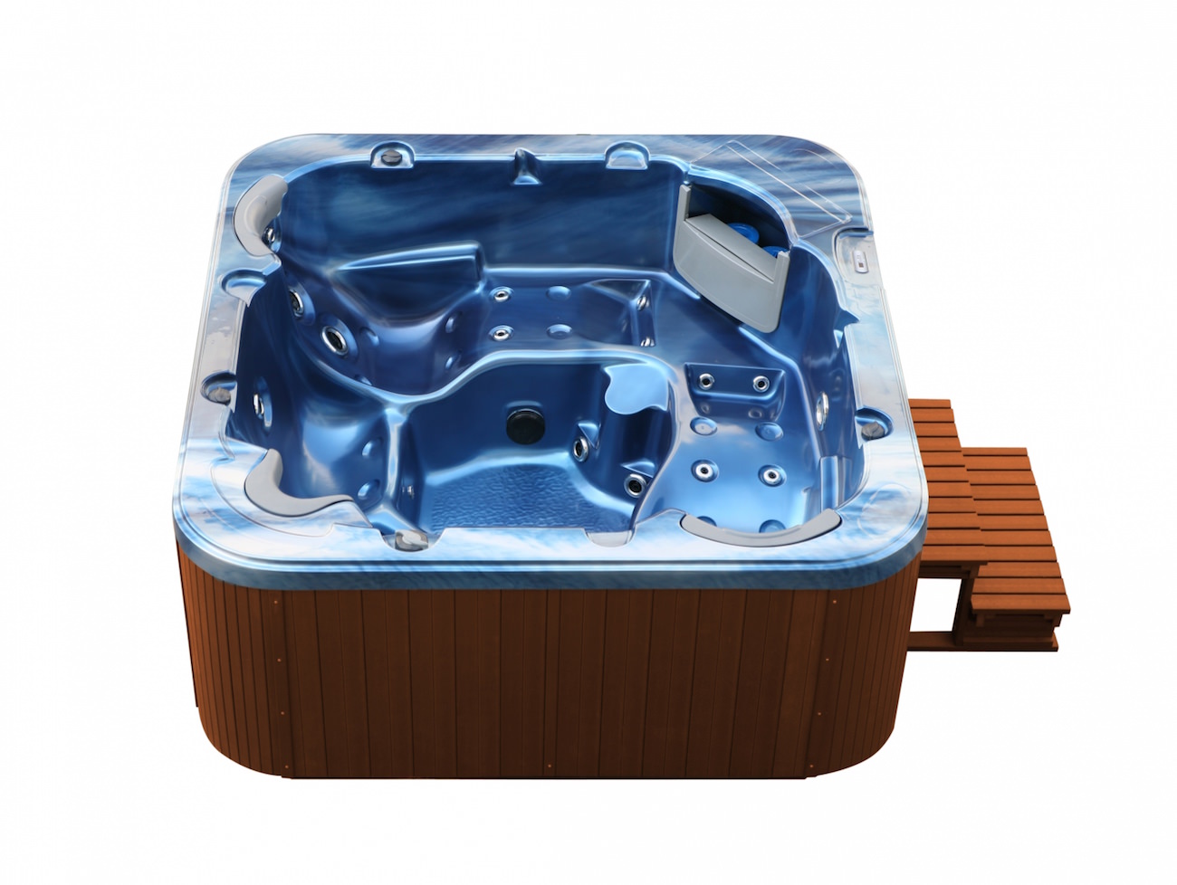 id-03-ocean-blue_bearbeitet Outdoor Whirlpool Torina in ozeanblau / teak 215 x 215 cm