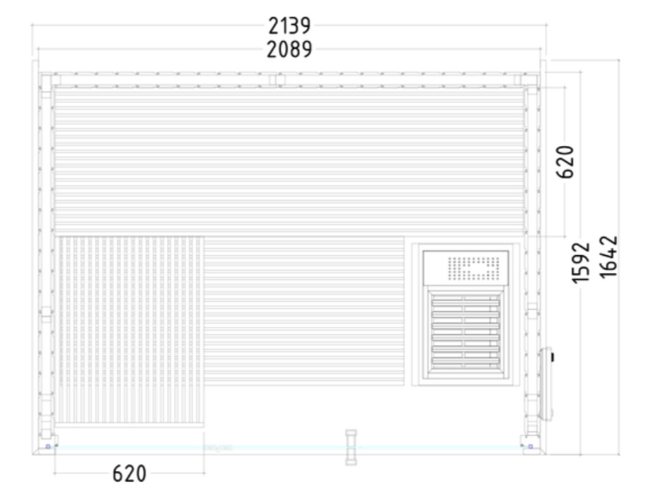 Elementsauna Panorama Small / 214 x 164 x 201 Elementsauna Panorama Small / 214 x 164 x 201