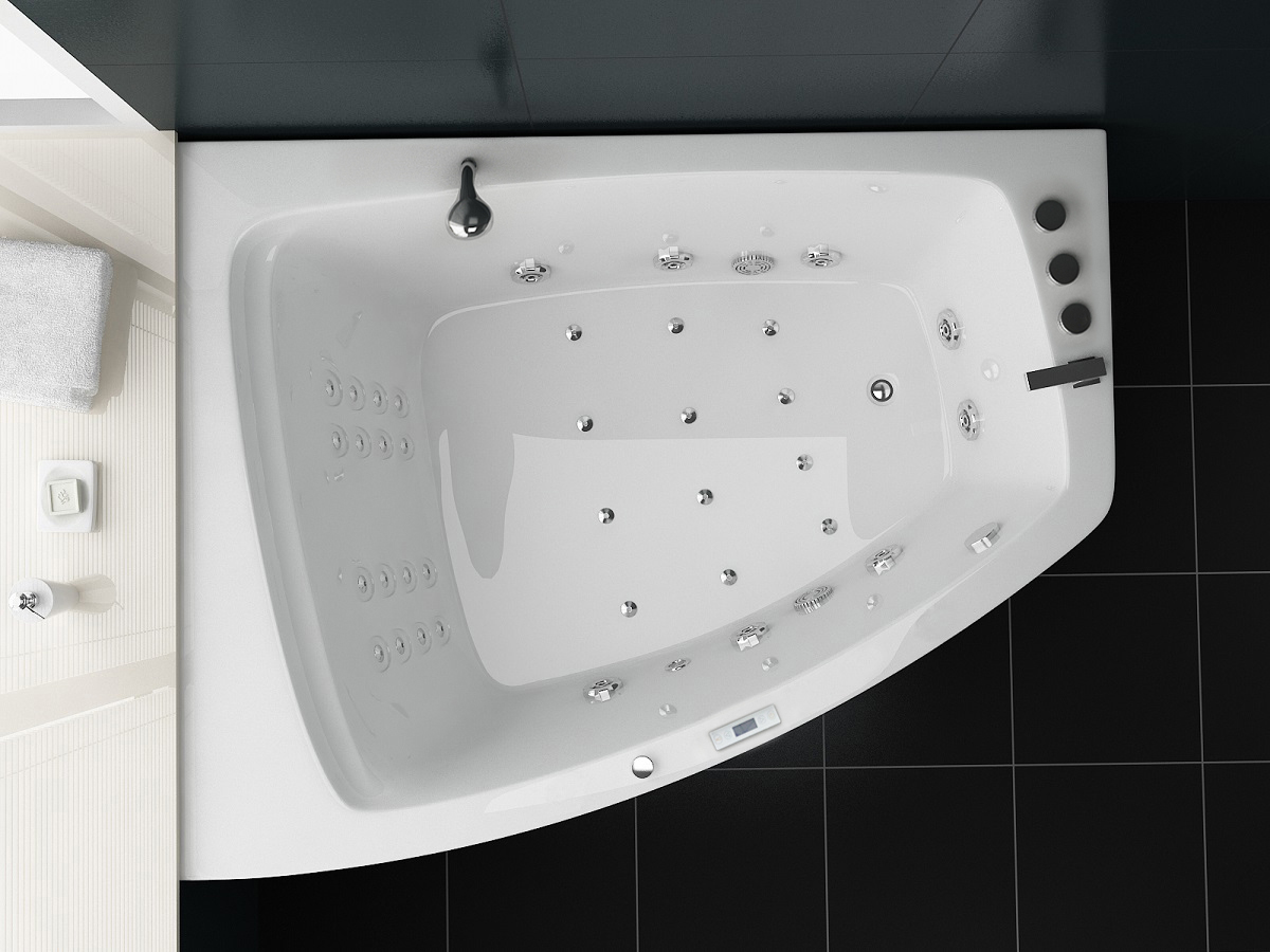 Whirlpool_Verona_Beta180x140_2 Whirlpool Badewanne Verona Beta, Eck 180 x 140