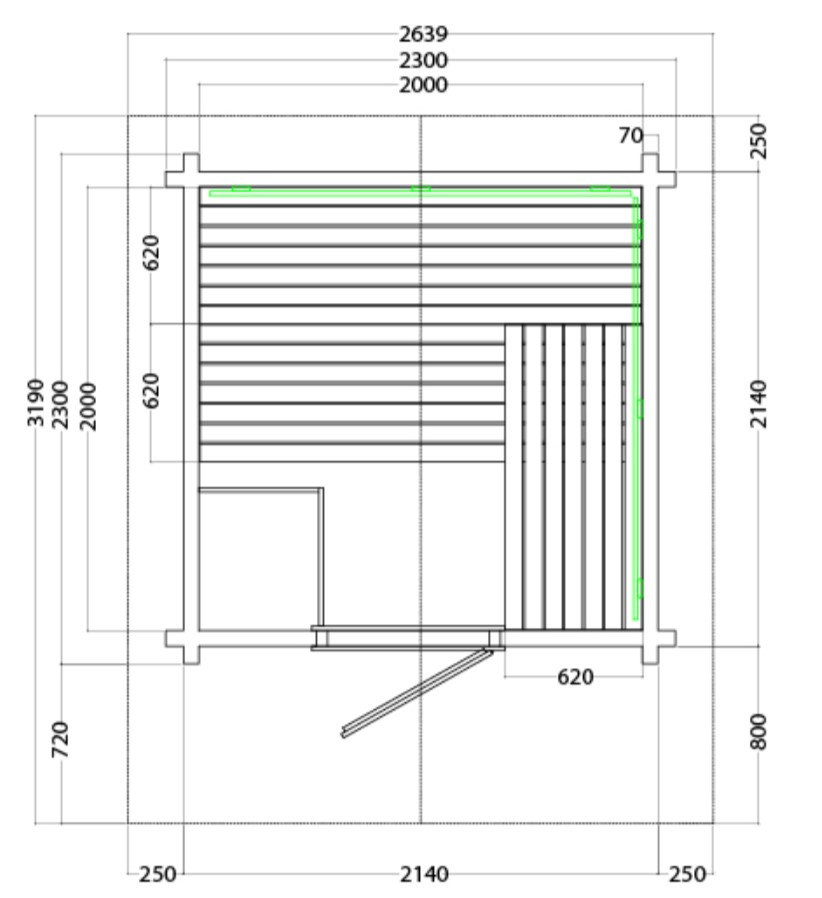 Gartensauna Country / 230 x 230 x 290 Gartensauna Country / 230 x 230 x 290
