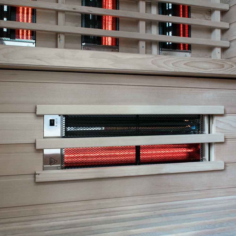 Sonic Classic 1 Sauna 90 x 90 Infrarotkabine mit Vollspektrumstrahlern Sonic Classic 1 Sauna 90 x 90 Infrarotkabine mit Vollspektrumstrahlern