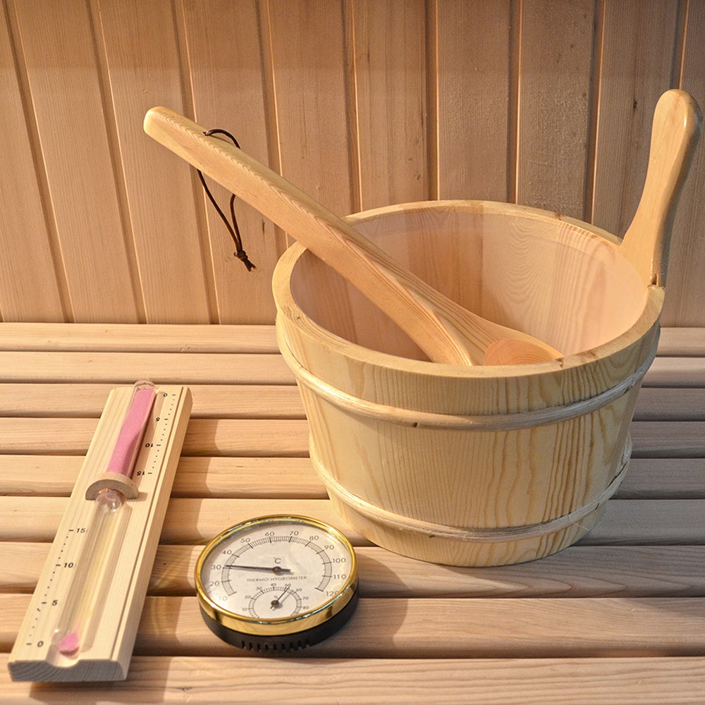 Sauna Skyline XL aus Hemlockholz / 150 x 150 x 210 cm Sauna Skyline XL aus Hemlockholz / 150 x 150 x 210 cm
