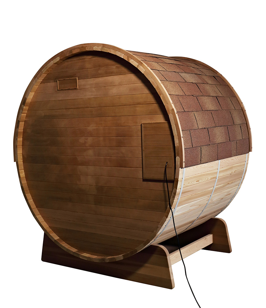 Fasssauna Infrarotkabine Barrel FS Cedar Clear, 150 x Q 197