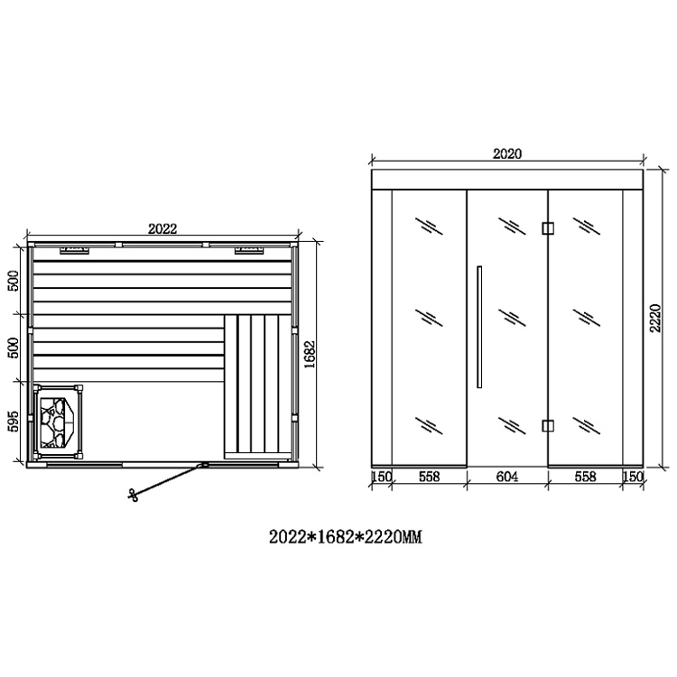 Innensauna/Kombisauna AWT E1202C-IR aus Pappelholz inkl. Saunaofen Vitra mit Vollspektrumstrahler / 202 x 168 Innensauna/Kombisauna AWT E1202C-IR aus Pappelholz inkl. Saunaofen Vitra mit Vollspektrumstrahler / 202 x 168
