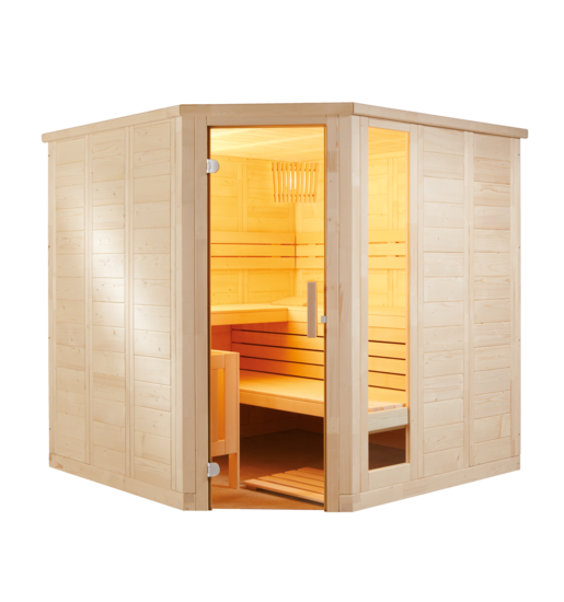 1-030-274_komfort_corner Innensauna Komfort Corner mit 8 kw Ofen / 206 x 206 x 204