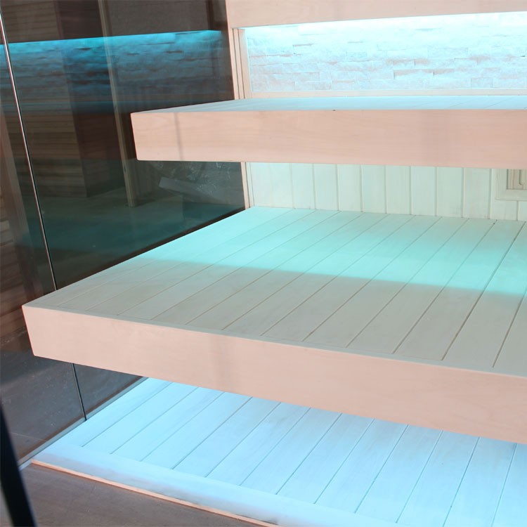 Finnische Sauna AWT E1240A aus Pappelholz inkl. Saunaofen EOS Cubo Finnische Sauna AWT E1240A aus Pappelholz inkl. Saunaofen EOS Cubo