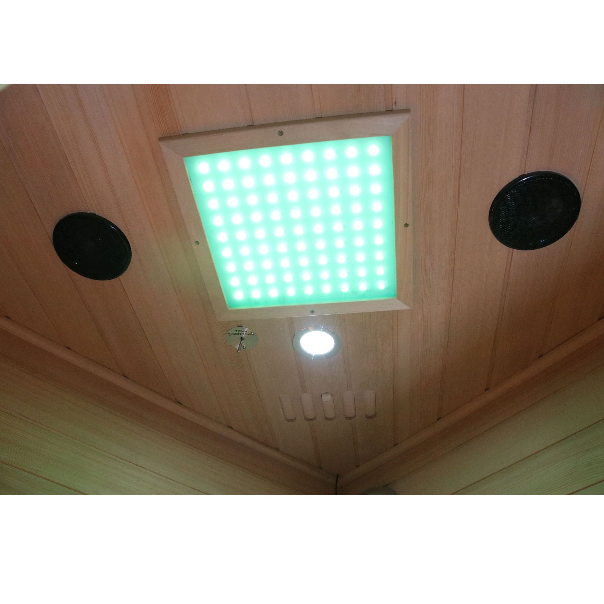 16 Infrarotkabine Lakefield 140, mit Dual-Strahlersystem, aus Hemlockholz mit zehn Strahlern