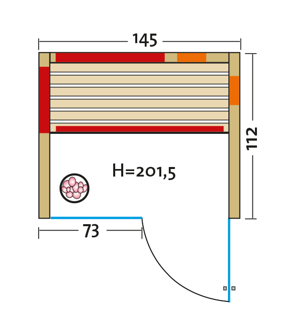 Infrarotkabine Triosol Glas 145 Fichte / 145 x 112 x 201,5 cm Infrarotkabine Triosol Glas 145 Fichte / 145 x 112 x 201,5 cm