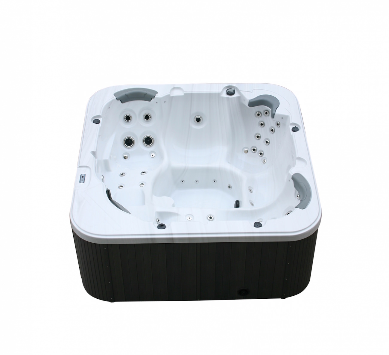 id-02-sterling-silver Outdoor Whirlpool Torina silber / grau 215 x 215 cm