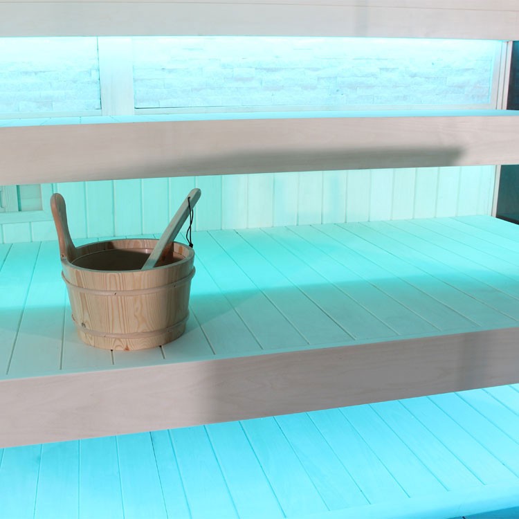 Finnische Sauna AWT E1240A aus Pappelholz inkl. Saunaofen EOS Cubo Finnische Sauna AWT E1240A aus Pappelholz inkl. Saunaofen EOS Cubo